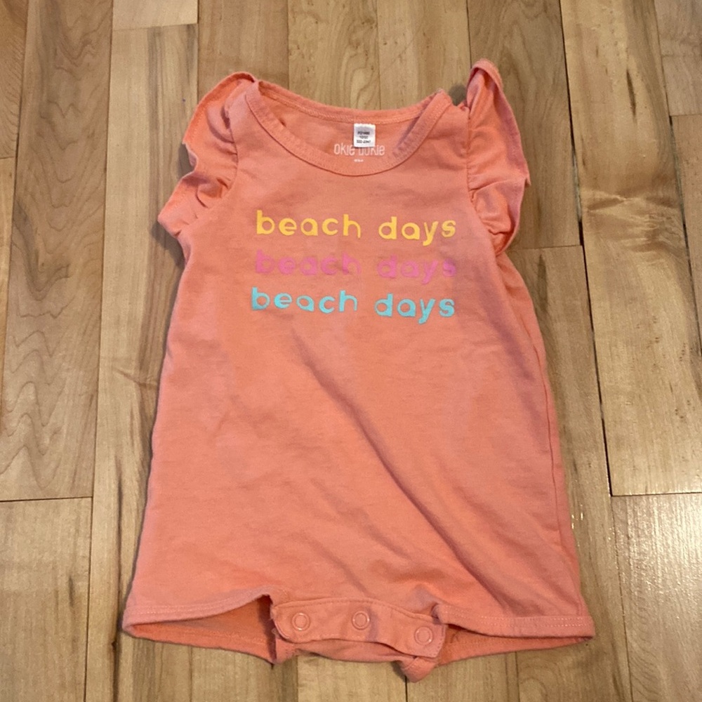 Okie Dokie Beach Romper 3 months